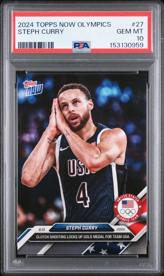 2024 #27 Steph Curry PSA 10 Topps Now Olympic Games