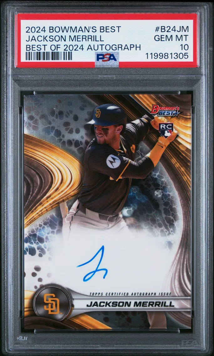 2024 #B24JM Jackson Merrill PSA 10 Bowman's Best Best of 2024 Autographs