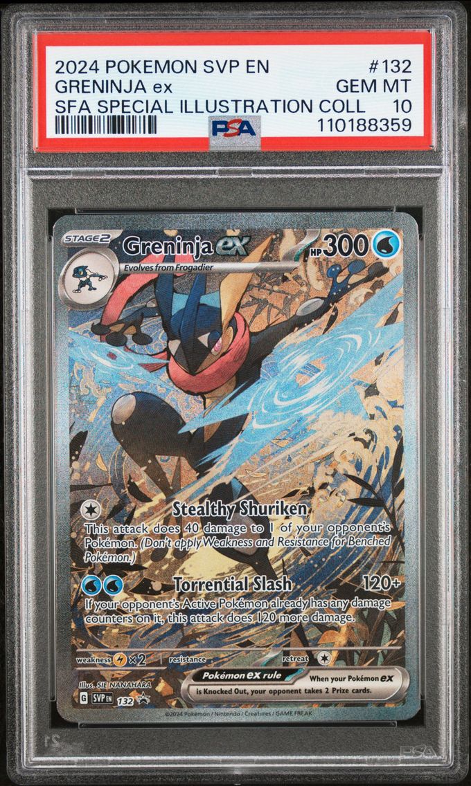2024 #132 Greninja EX PSA 10 Svp