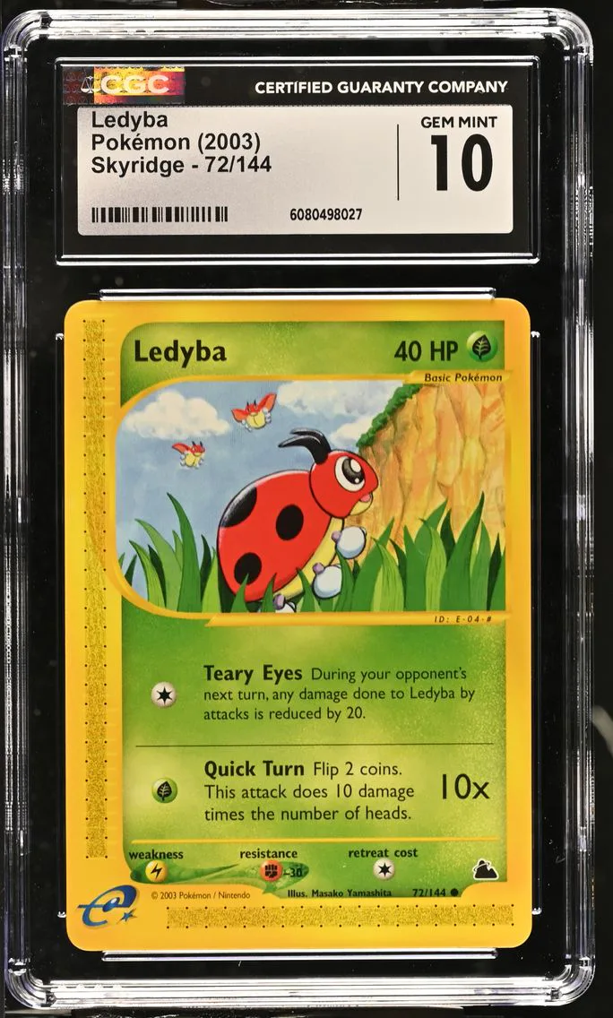 2003 #72 Ledyba CGC 10 Skyridge - English
