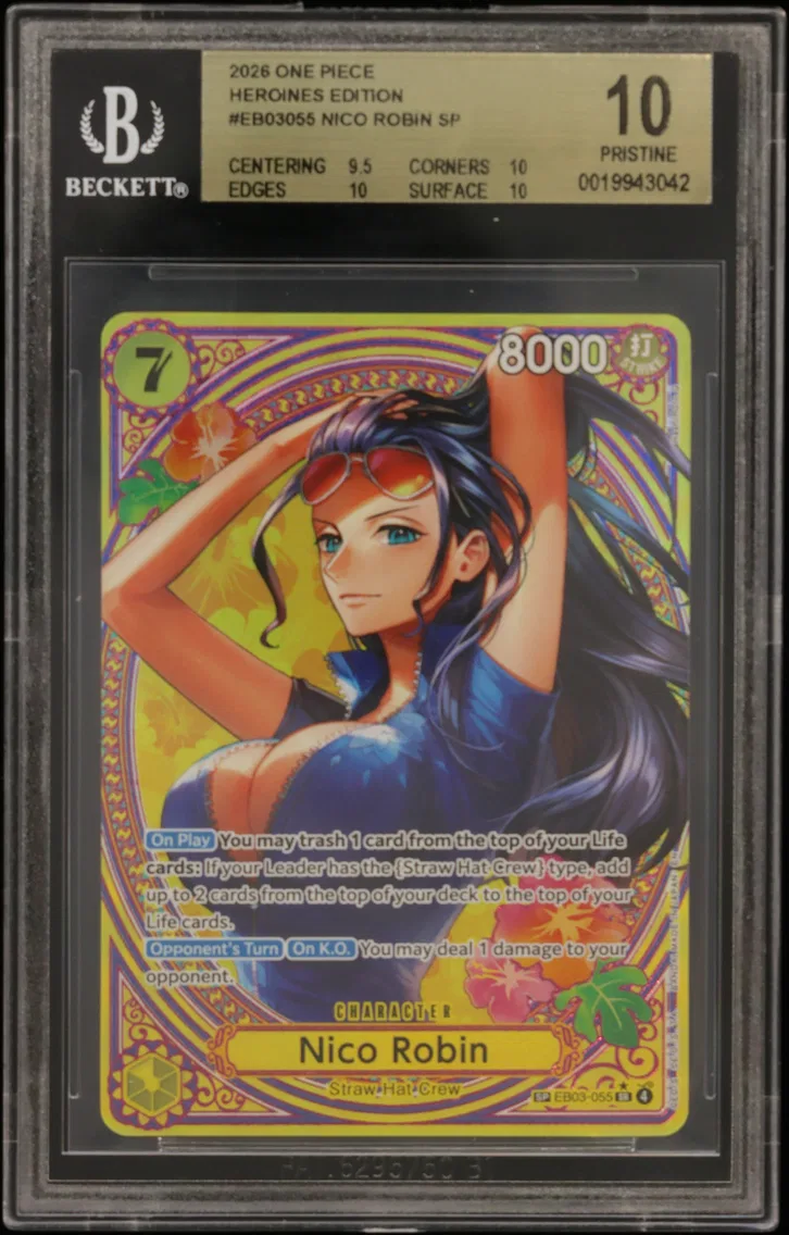 2026 #EB03055 Nico Robin SP BGS 10 One Piece Card Game -ONE PIECE Heroines Edition-