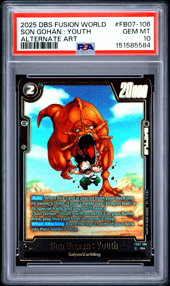 2025 #FB07-106 Son Gohan : Youth PSA 10 Dragon Ball Super Card Game Fusion World Wish for Shenron