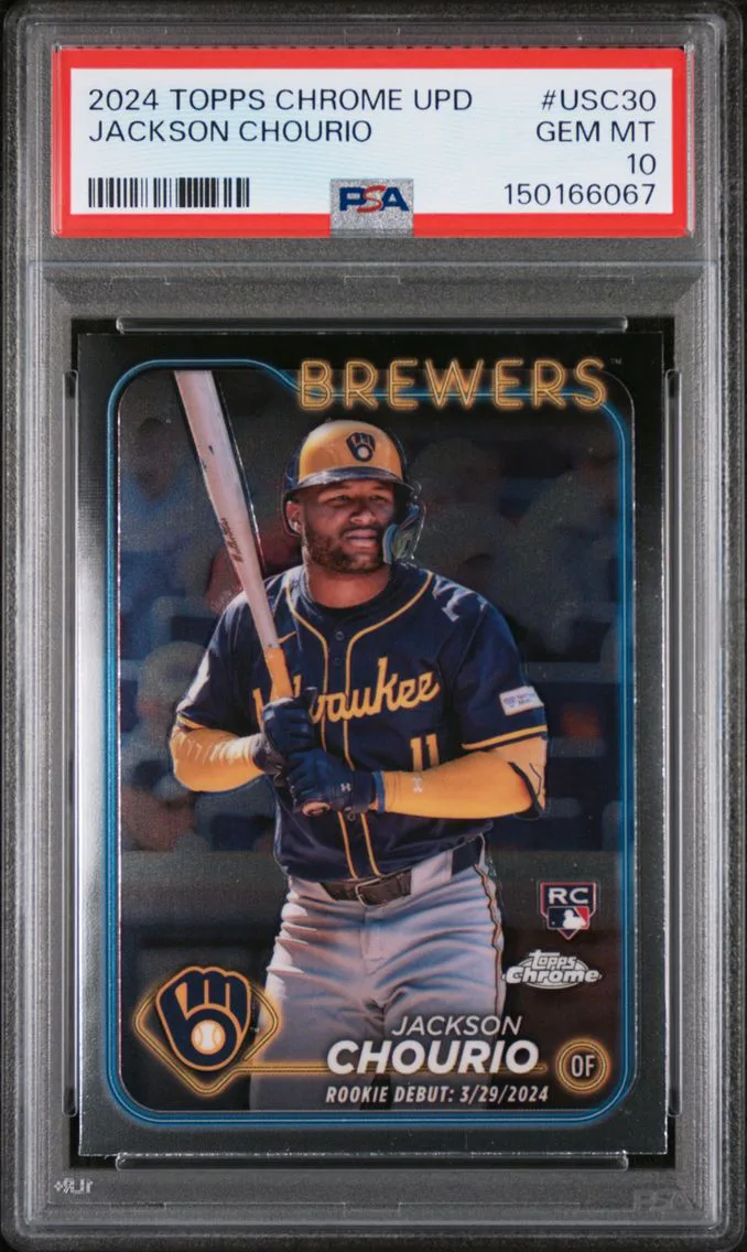 2024 #USC30 Jackson Chourio PSA 10 Topps Chrome Update