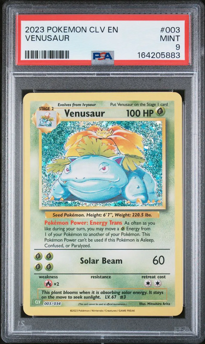 2023 #003 Venusaur PSA 9 CLV-Trading Card Game Classic Venusaur & Lugia EX Deck
