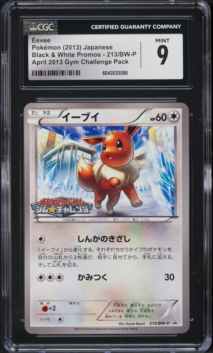 2010 #213/BW-P Eevee CGC 9 Black & White Promos - Japanese Pokemon