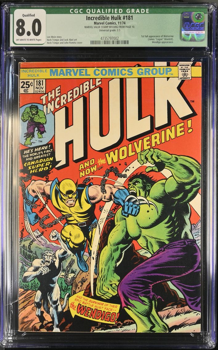 1974 Incredible Hulk #181 CGC 8 