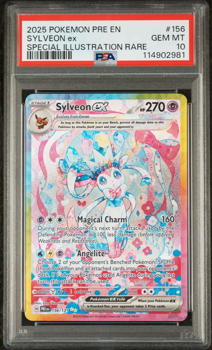 2025 #156 Sylveon EX PSA 10 Pre 
