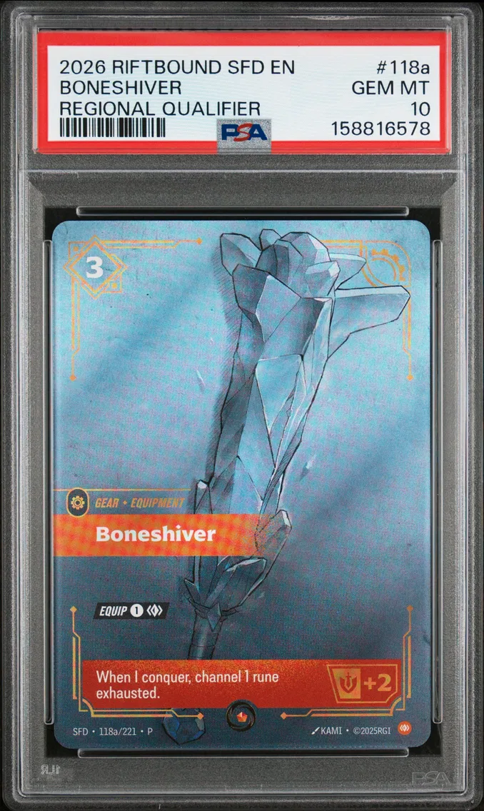 2026 #118a Boneshiver PSA 10 Riftbound: League of Legends Sfd-Spiritforged
