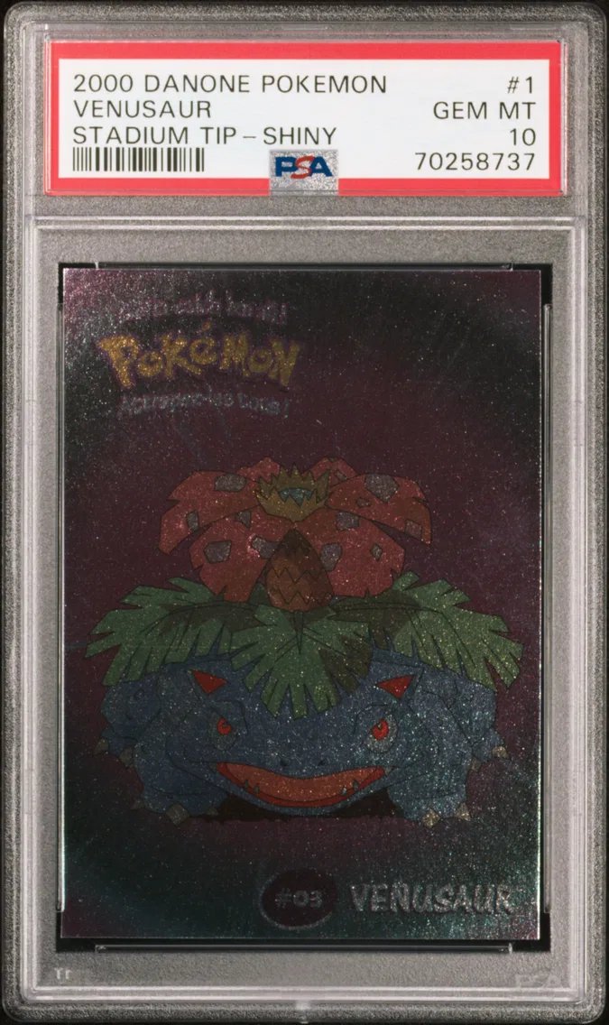 2000 #1 Venusaur PSA 10 Danone  Stadium Tip Shiny