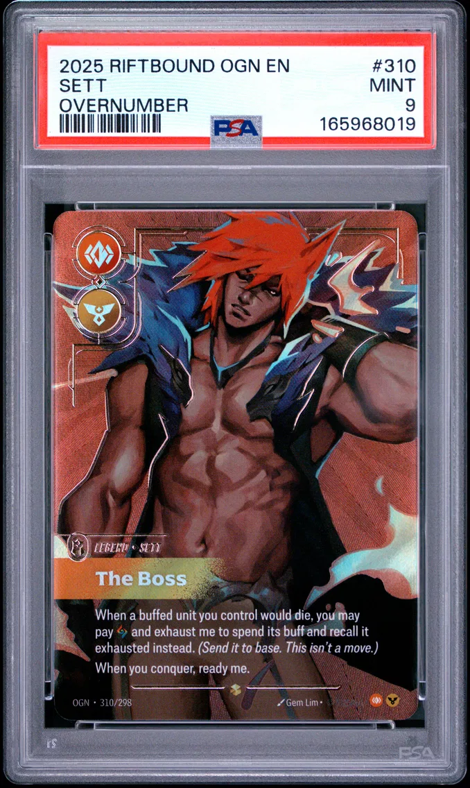 2025 #310 Sett - the Boss PSA 9 Riftbound: League of Legends Ogn-Origins