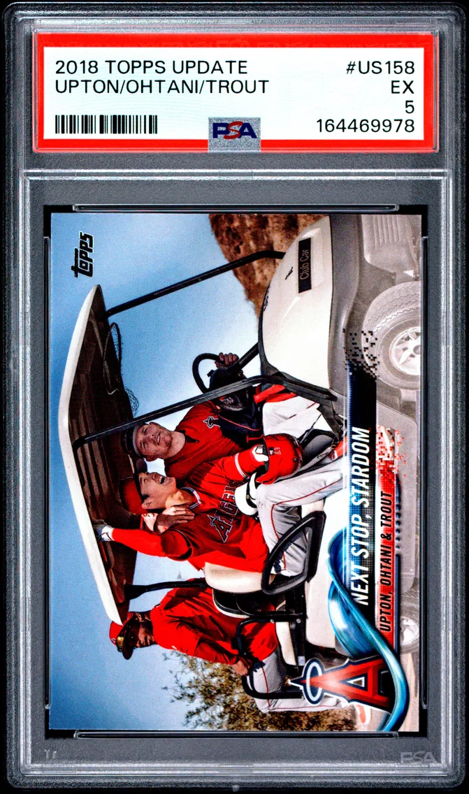 2018 #US158 Justin Upton/Mike Trout/Shohei Ohtani PSA 5 Topps Update