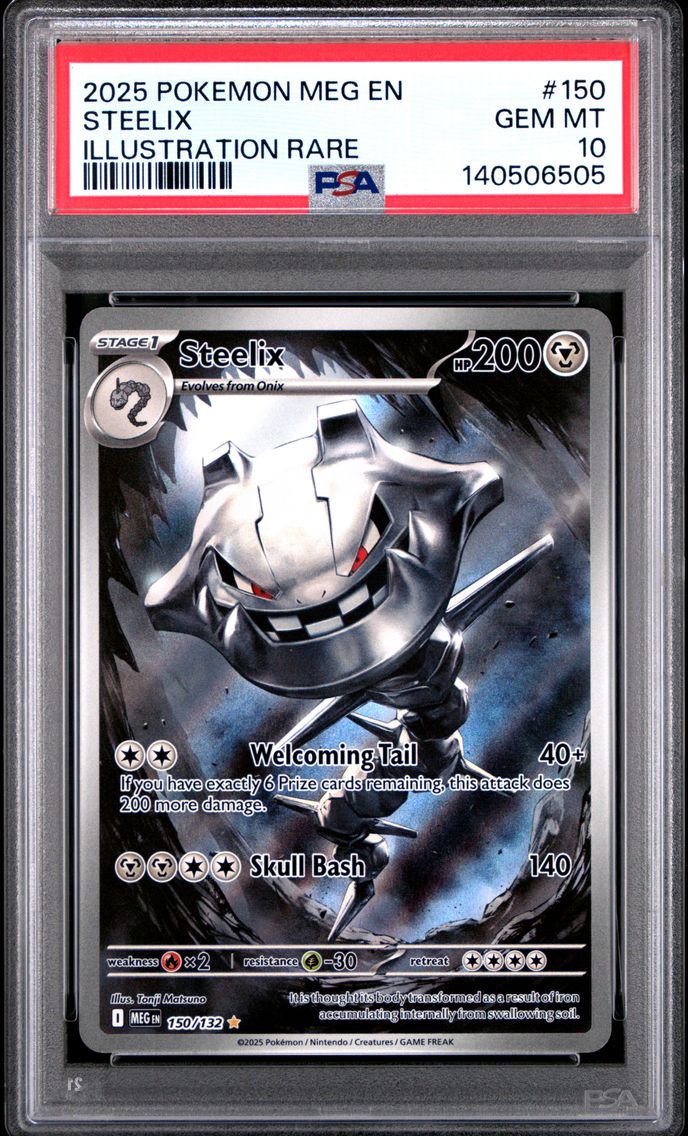 2025 #150 Steelix PSA 10 Meg EN-Mega Evolution Pokemon