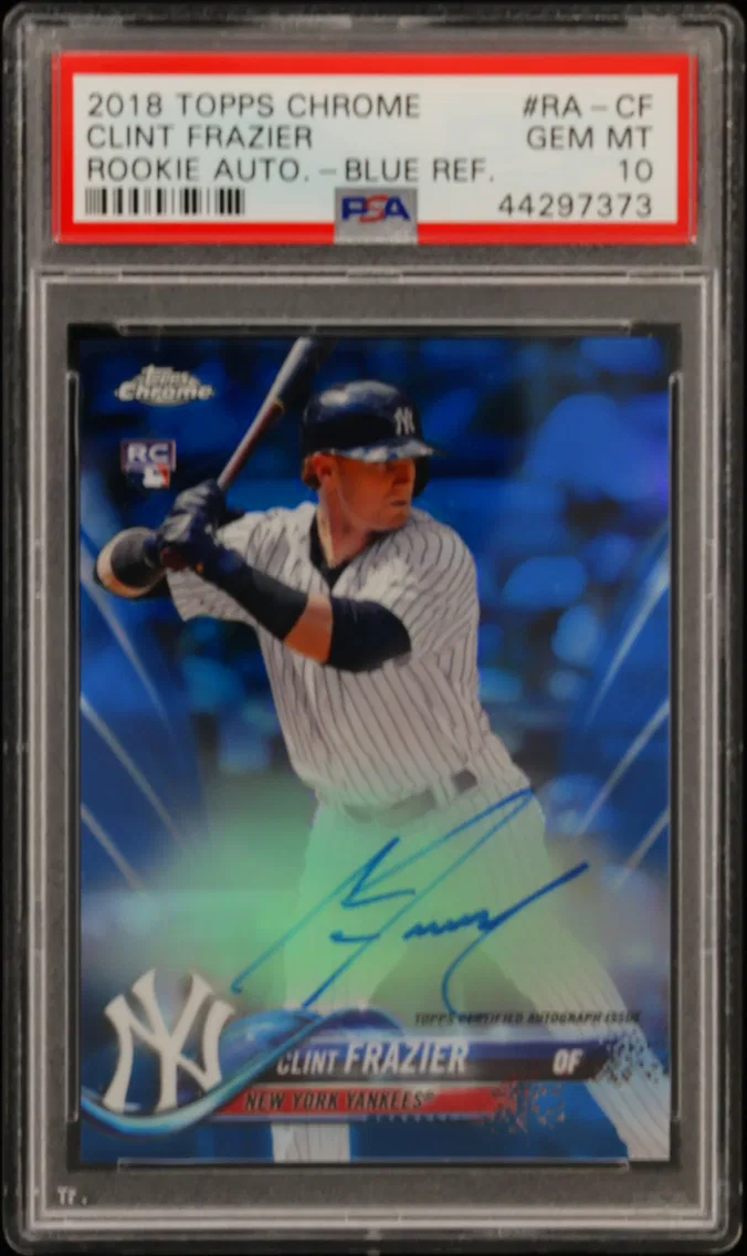 2018 #RA-CF Clint Frazier PSA 10 Topps Chrome Rookie Autograph