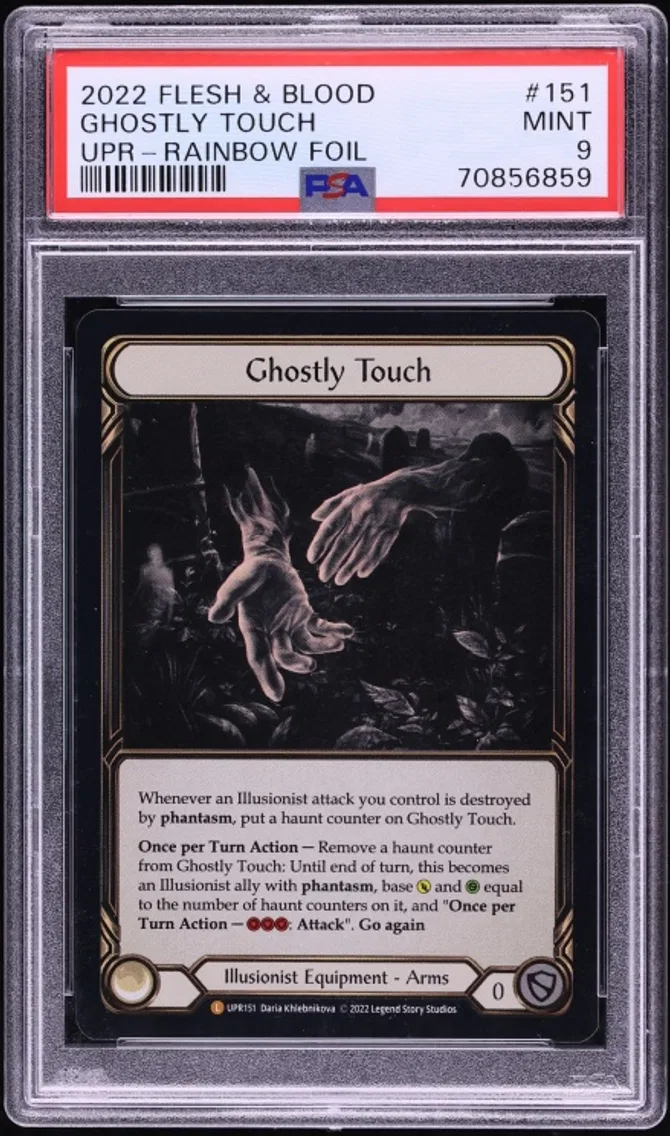 2022 #151 Ghostly Touch PSA 9 Flesh And Blood Uprising Rainbow Foil