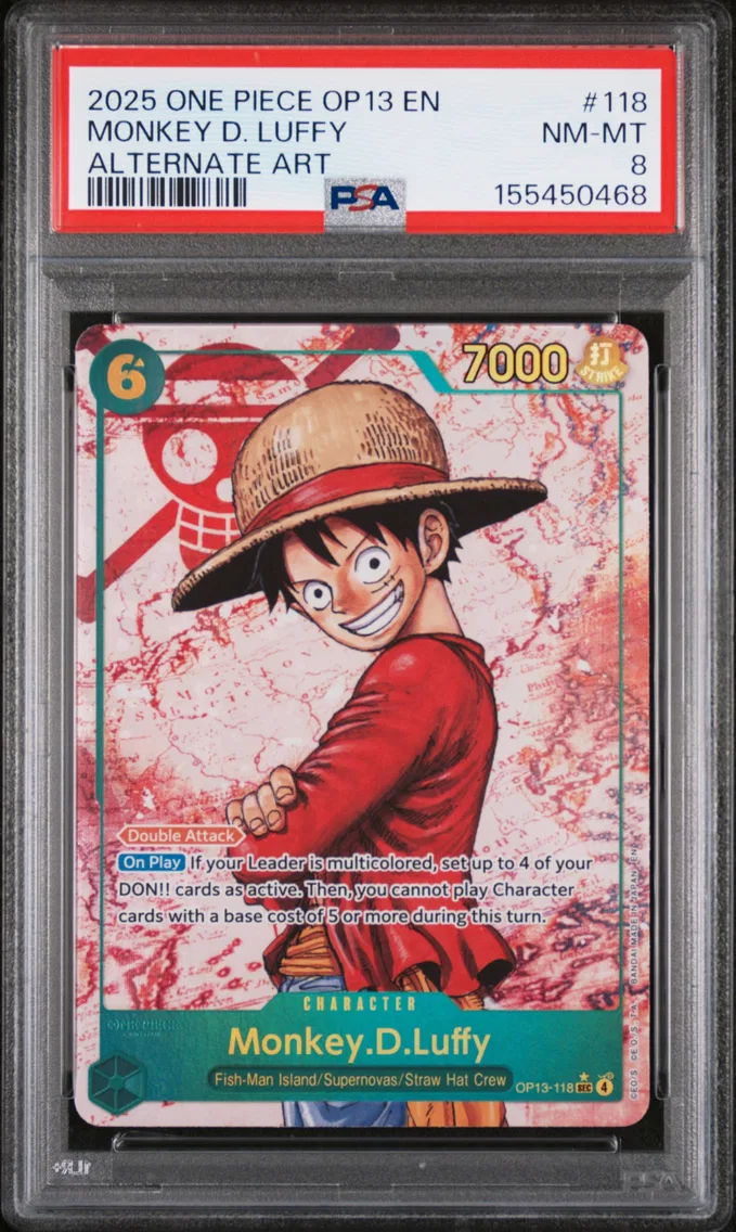 2025 #118 Monkey D. Luffy PSA 8 One Piece OP13-Carrying on His Will