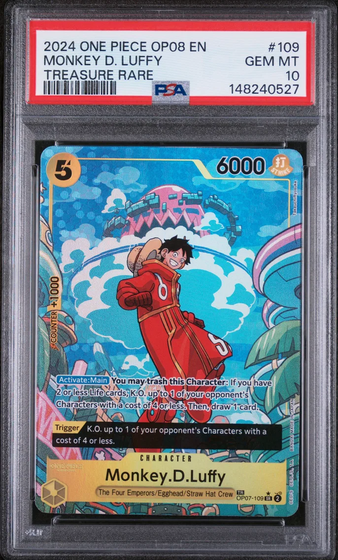 2024 #109 Monkey D. Luffy PSA 10 One Piece OP08-Two Legends
