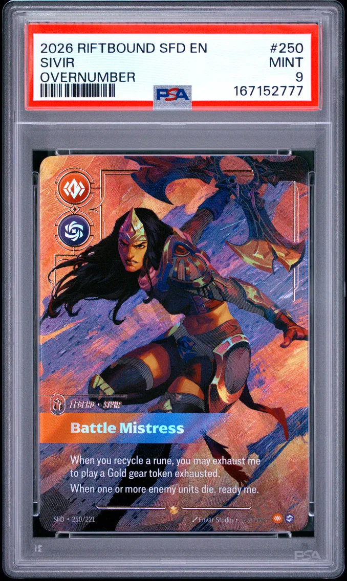 2026 #250 Sivir - Battle Mistress PSA 9 Riftbound: League of Legends Sfd-Spiritforged