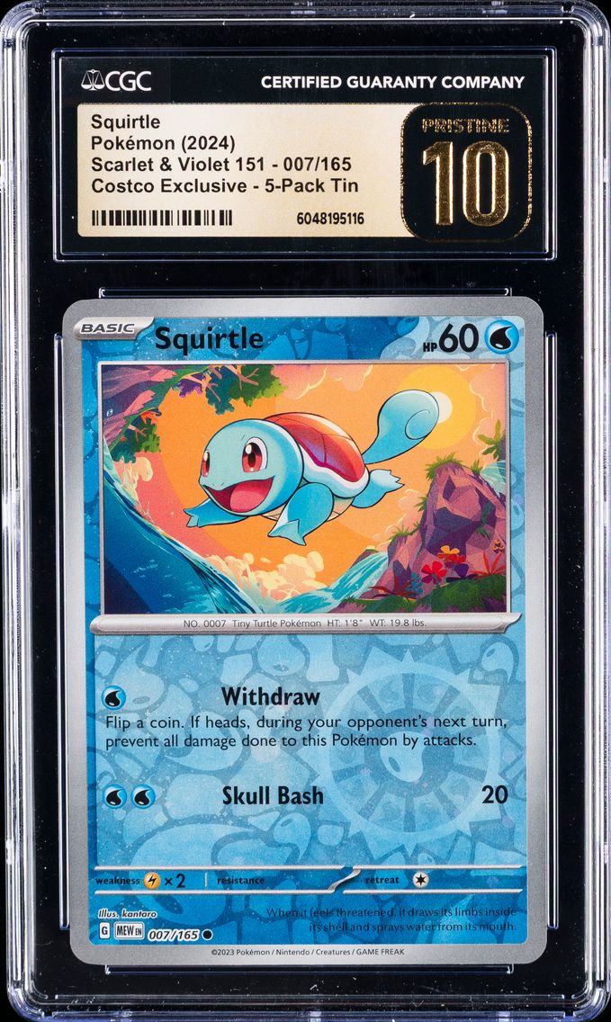 2023 #007 Squirtle CGC 10 Pristine Scarlet & Violet 151 - MEW EN - English Pokemon