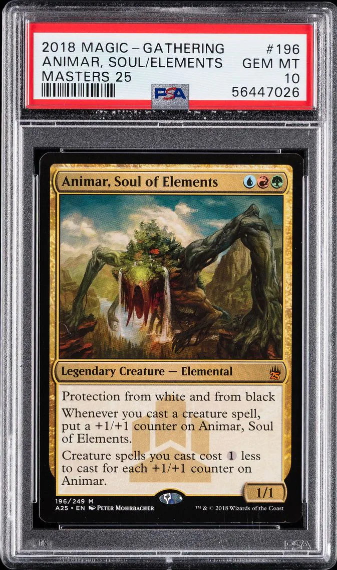 2018 #196 Animar, Soul of Elements PSA 10 Masters 25 Magic The Gathering