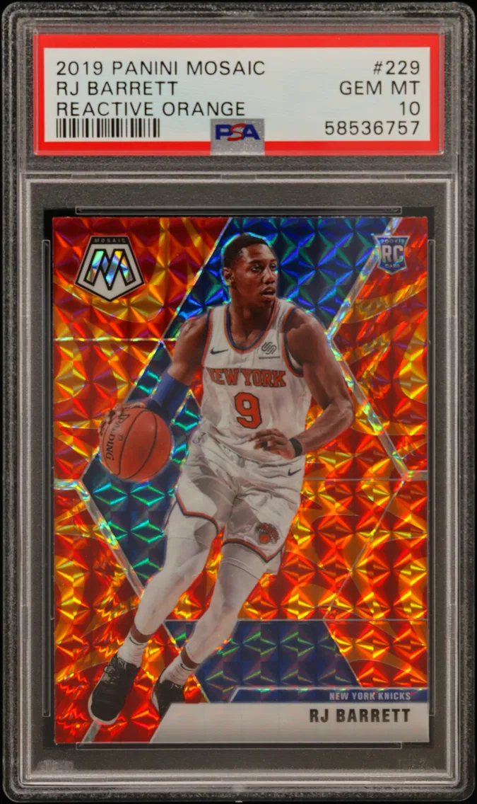 2019 #229 RJ Barrett PSA 10 Panini Mosaic
