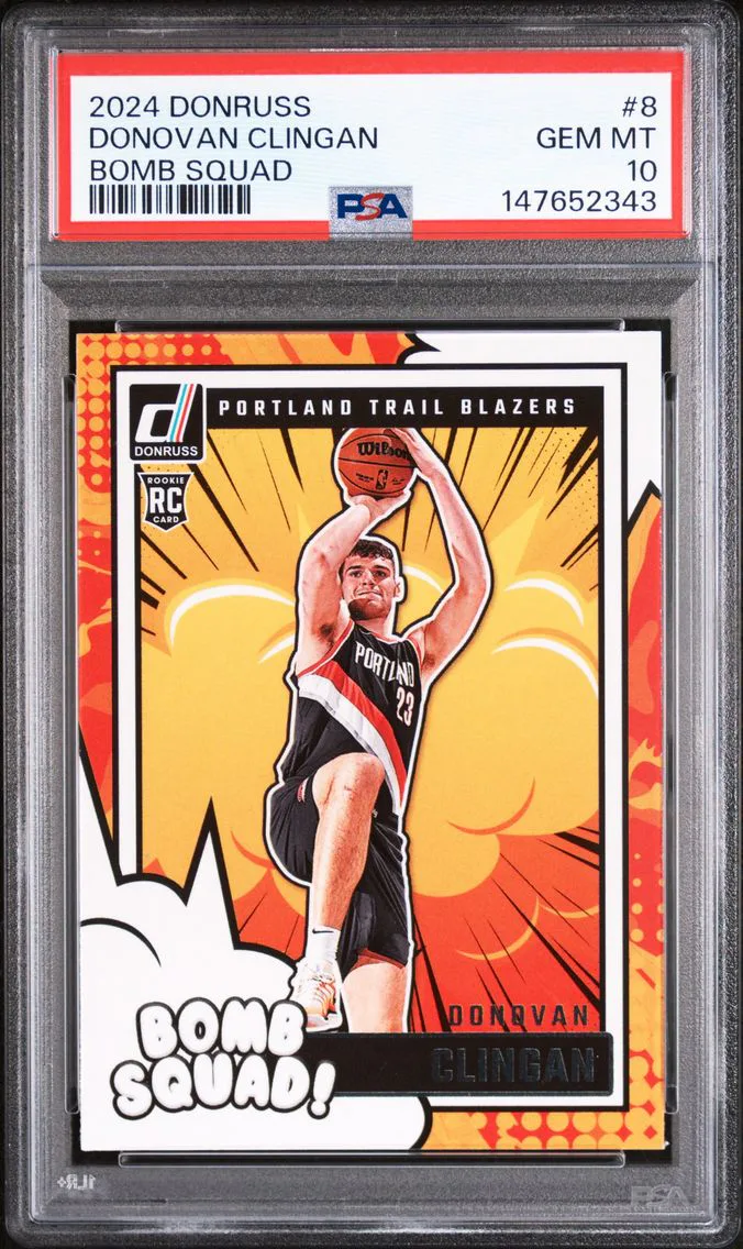 2024 #8 Donovan Clingan PSA 10 Panini Donruss Bomb Squad