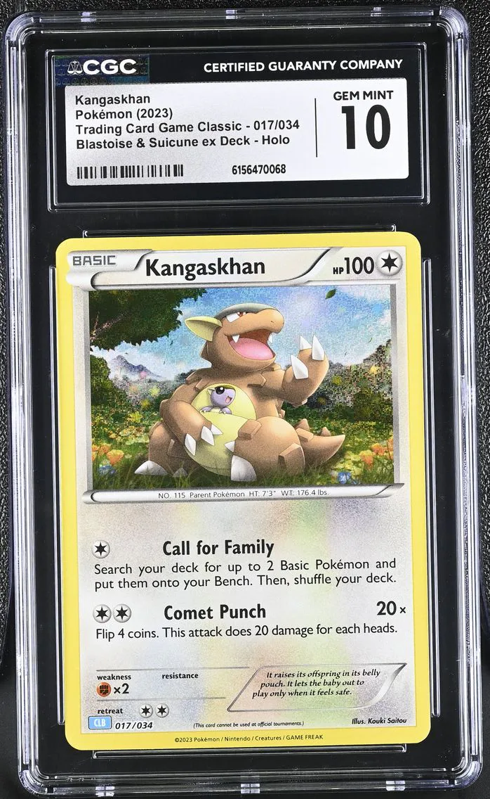 2023 #017 Kangaskhan CGC 10 Trading Card Game Classic - CLV, CLC, CLB - English