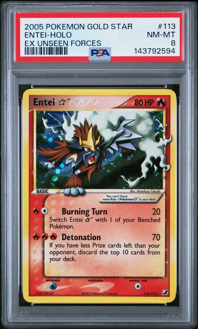 2005 #113 Entei-Holo Gold Star P