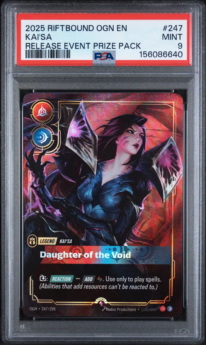 2025 #247 Kai'SA - Daughter of the Void PSA 9 Riftbound: League of Legends Ogn-Origins