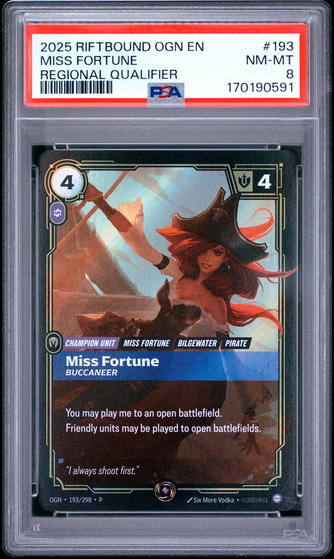2025 #193 Miss Fortune - Buccaneer PSA 8 Riftbound: League of Legends Ogn-Origins