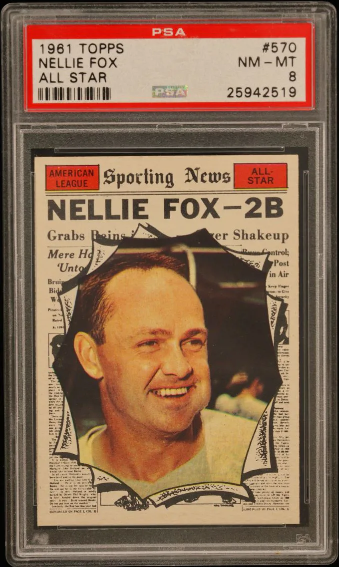 1961 #570 Nellie Fox PSA 8 Topps