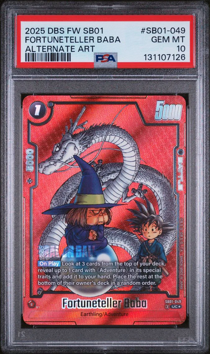 2025 #SB01-049 Fortuneteller Baba PSA 10 Dragon Ball Super Card Game Fusion World Manga Booster 01