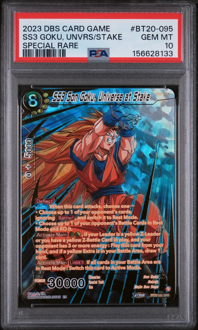 2023 #BT20-095 SS3 Son Goku, Universe at Stake PSA 10 Dragon Ball Super Card Game Series 20 Power Absorbed