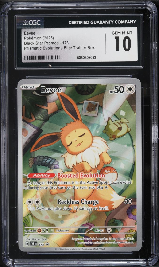2025 #173 Eevee CGC 10 Svp EN-SV Black Star Promo Pokemon