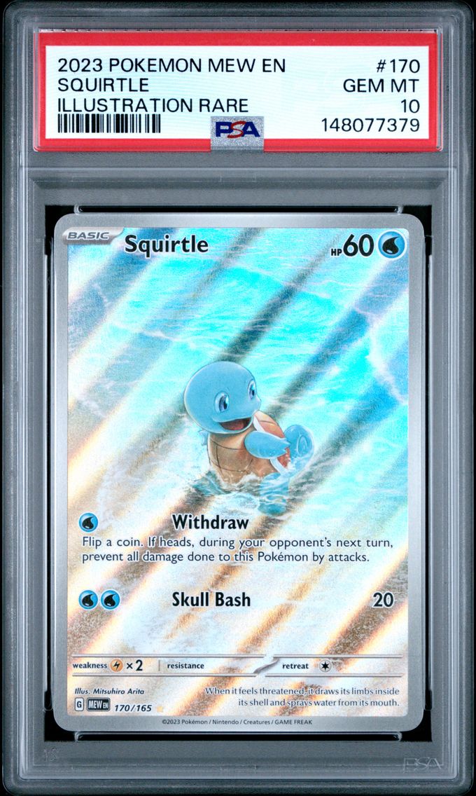 2023 #170 Squirtle PSA 10 Mew EN