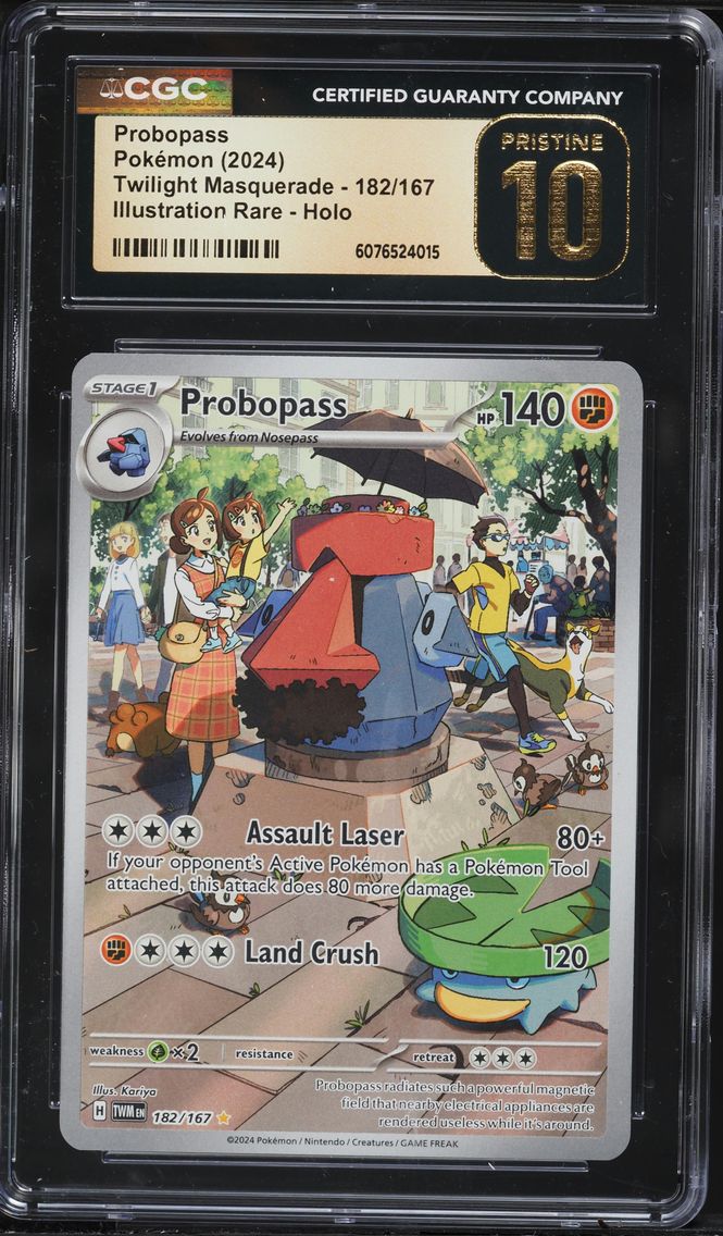 2024 #182 Probopass CGC 10 Pristine Twm EN-Twilight Masquerade Pokemon