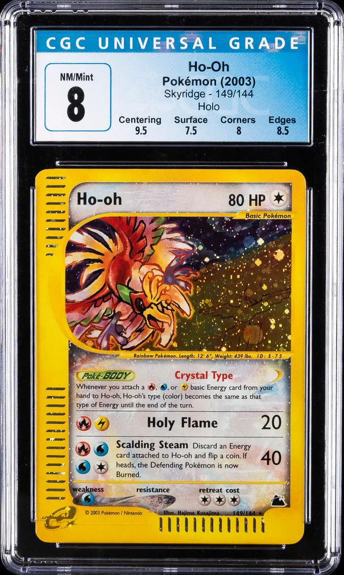 2003 #149 HO Oh Holo CGC 8 Skyridge Pokemon