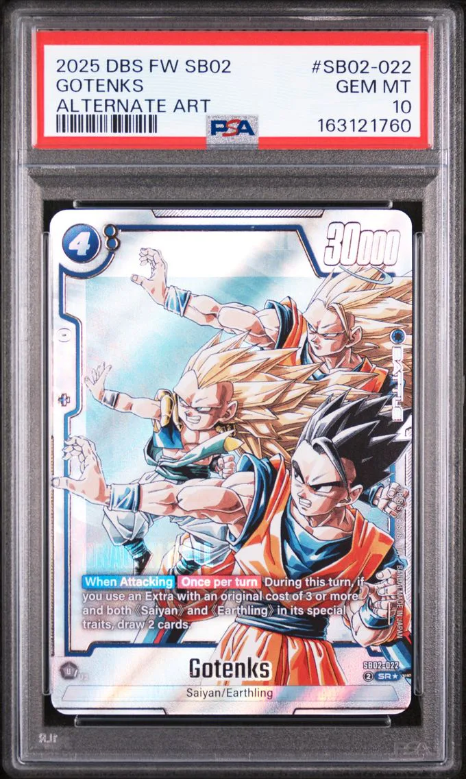 2025 #SB02-022 Gotenks PSA 10 Dragon Ball Super Card Game Fusion World Manga Booster 02