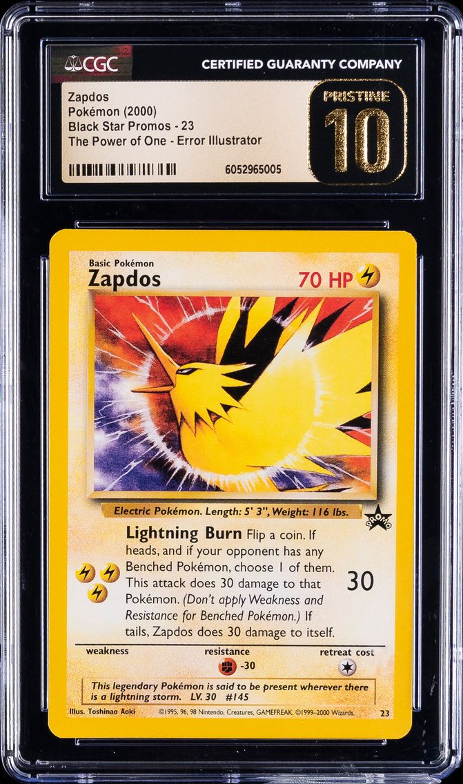 2000 #23 Zapdos CGC 10 Pristine 