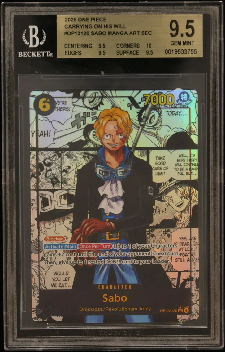2025 #- BGS 9.5 One Piece Card Game Carrying on His Will