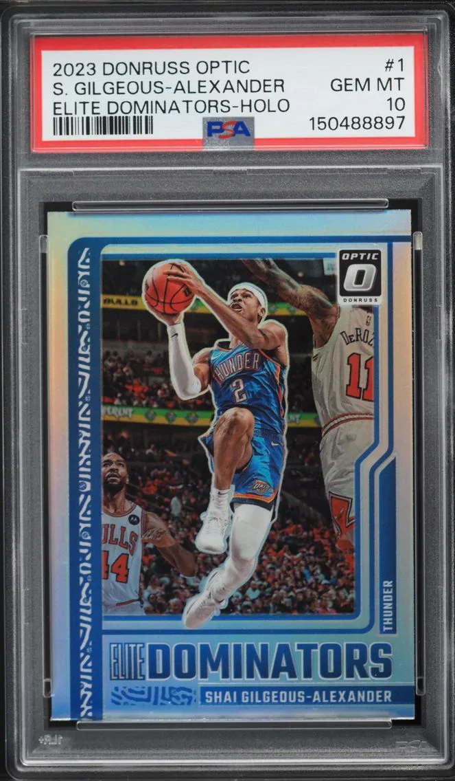 2023 Donruss Optic Elite Dominators Holo Shai Gilgeous-Alexander #1 PSA 10 GEM MINT