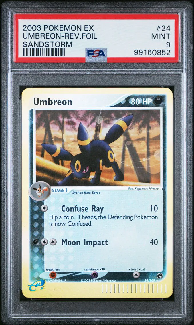 2003 #24 Umbreon-Reverse Foil PSA 9 EX Sandstorm Pokemon