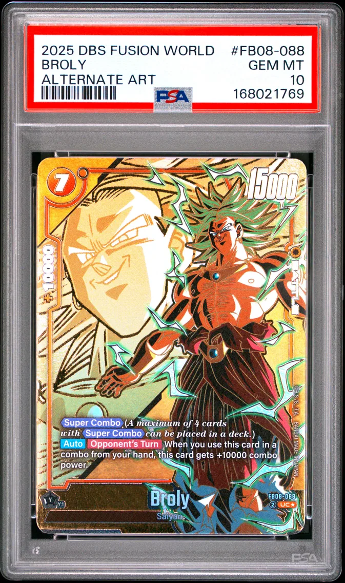 2025 #FB08-088 BROLY PSA 10 Dragon Ball Super Card Game Fusion World Saiyan's Pride