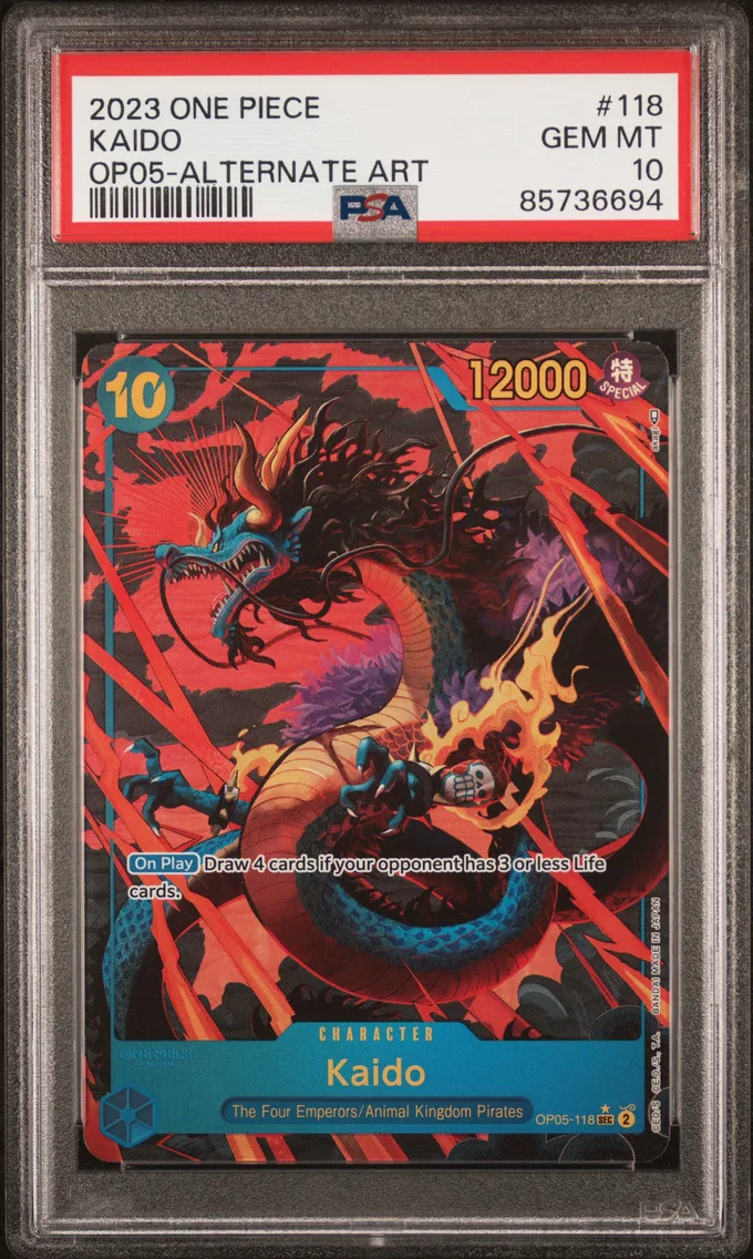 2023 #118 Kaido PSA 10 One Piece OP05-Awakening of the New Era