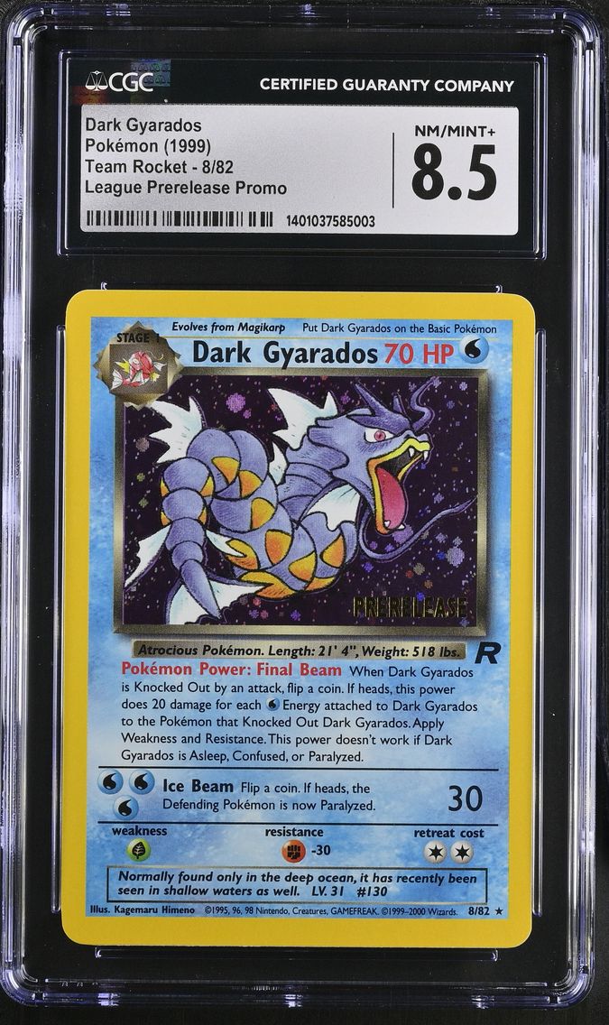 1999 #8 Dark Gyarados CGC 8.5 Team Rocket - Unlimited - English