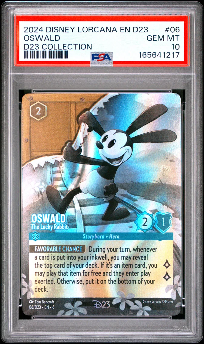 2024 #06 Oswald - the Lucky Rabbit PSA 10 Disney Lorcana EN D23-D23 Expo Promo