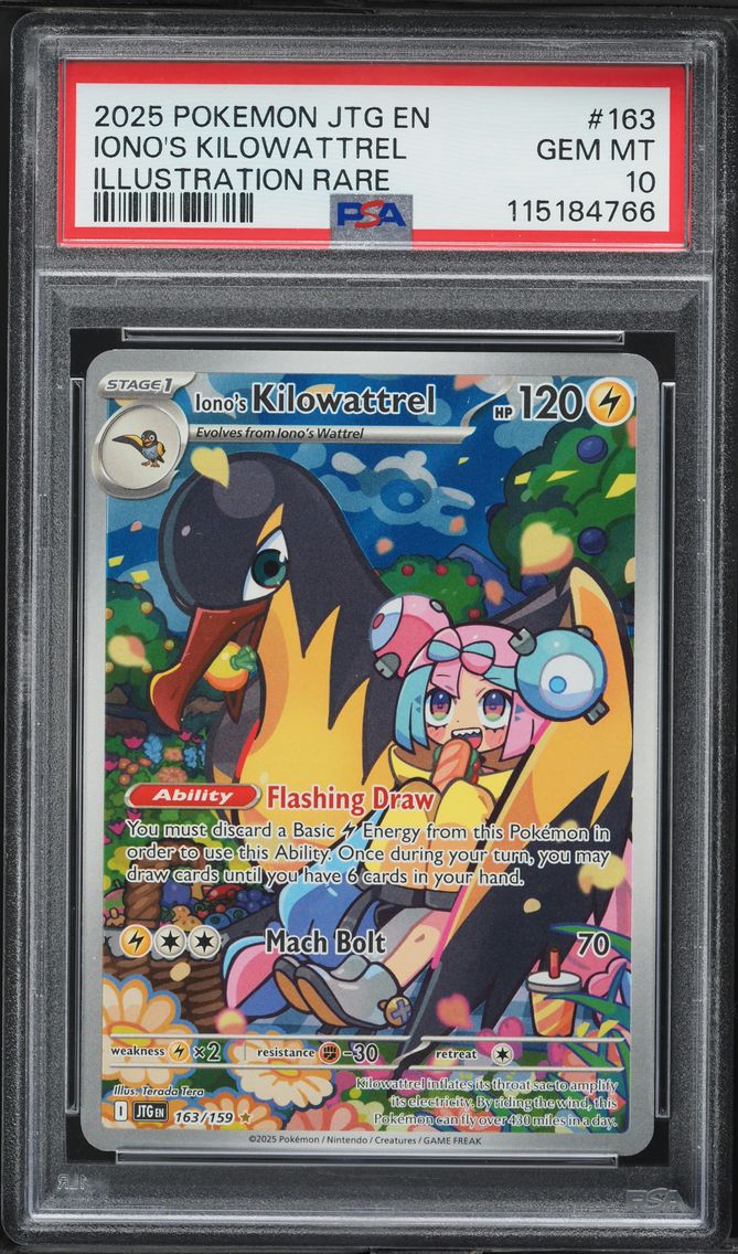 2025 #163 Iono's Kilowattrel PSA 10 Jtg EN-Journey Together Pokemon