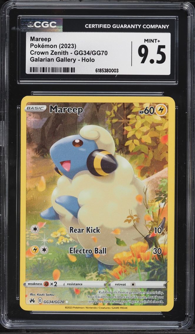 2023 #GG34 Mareep CGC 9.5 Pokemon Sword & Shield Crown Zenith Galarian Gallery Full Art