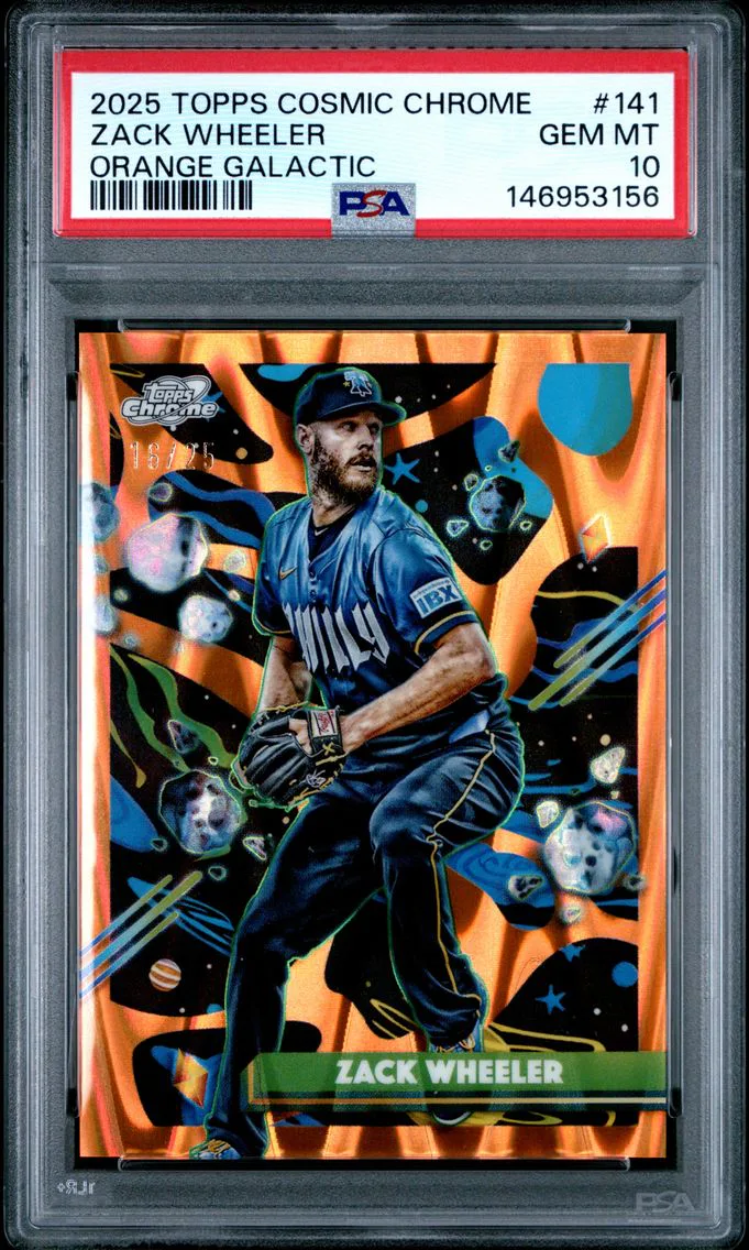 2025 #141 Zack Wheeler PSA 10 Topps Cosmic Chrome