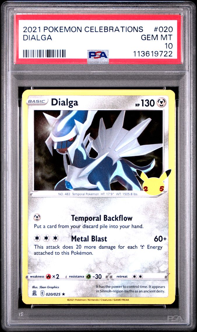 2021 #020 Dialga PSA 10 Celebrations Pokemon