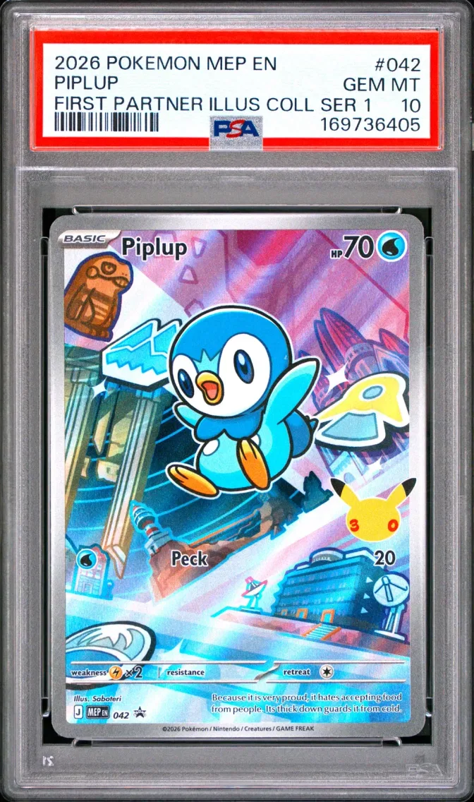 2026 #042 Piplup PSA 10 Mep EN-Me Black Star Promo
